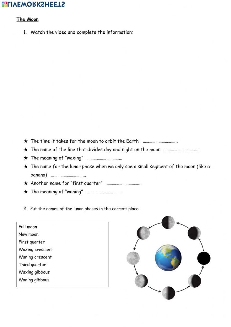 Lunar Phases Worksheet Worksheets Map Worksheets Homeschool Study