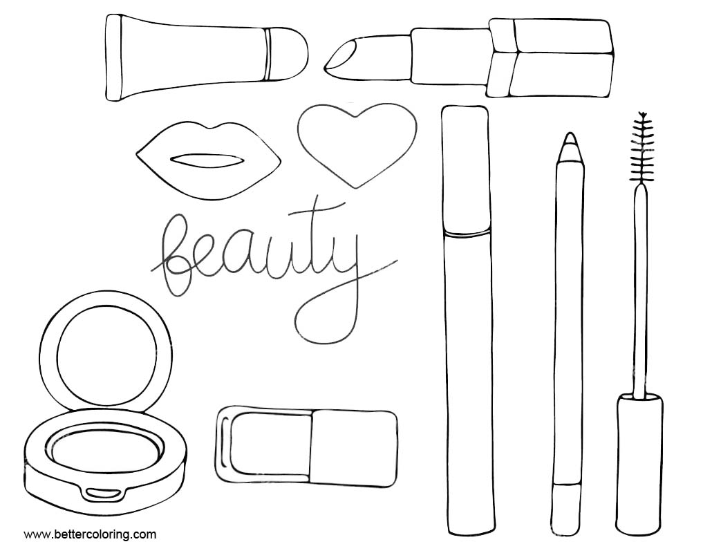 printable coloring pages makeup