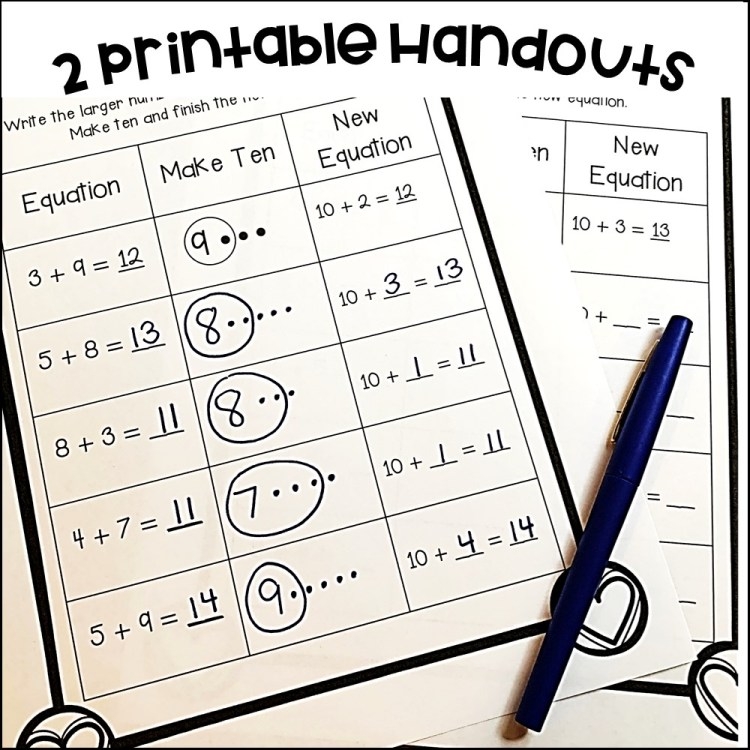 Making 10 And Making 10 To Add Worksheets Addition Within 20 Math 