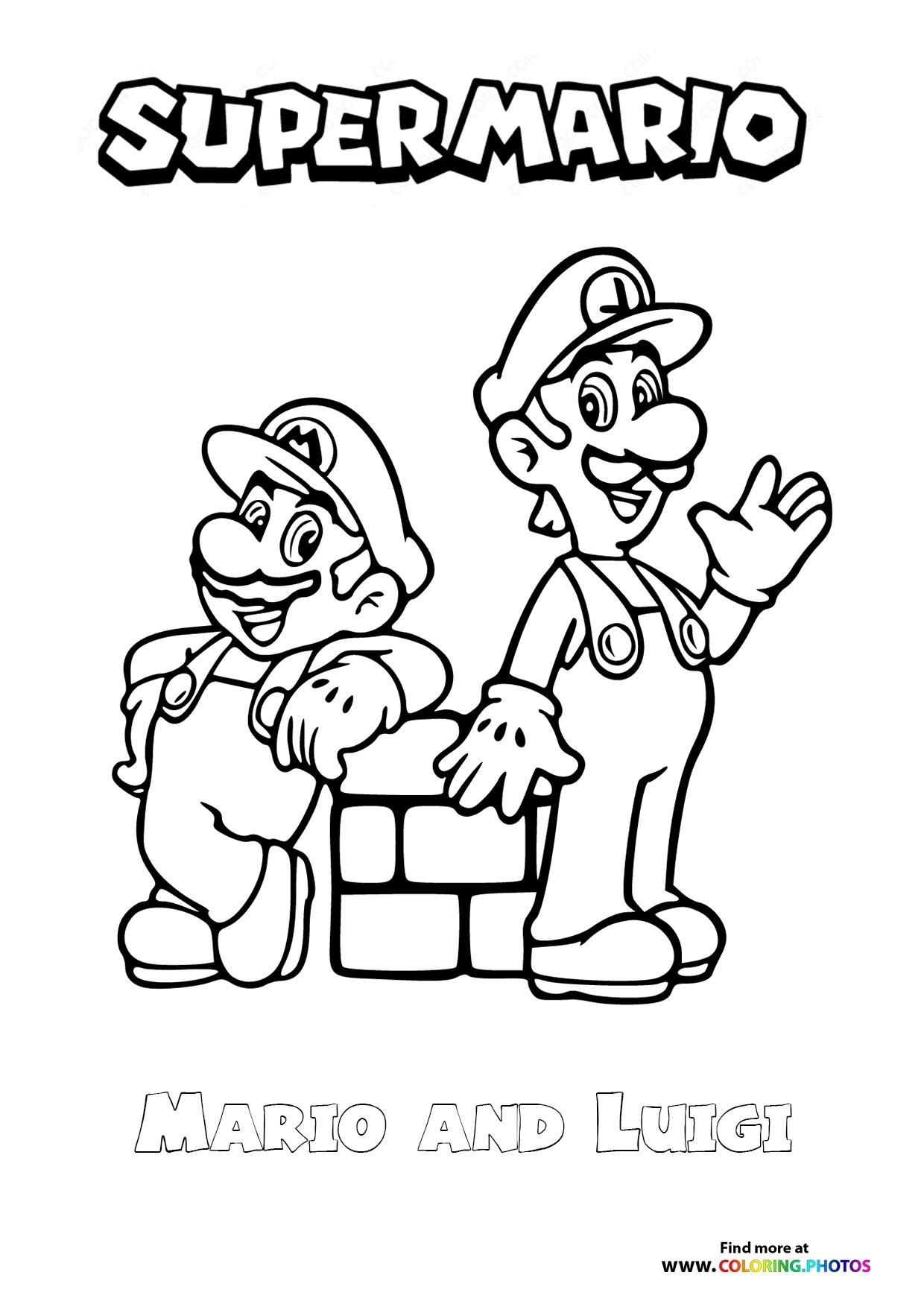 Mario And Luigi Coloring Pages For Kids