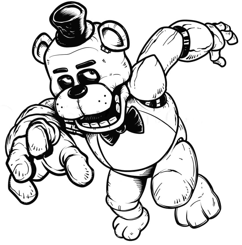 Marionette FNAF Coloring Page Free Printable Coloring Pages For Kids