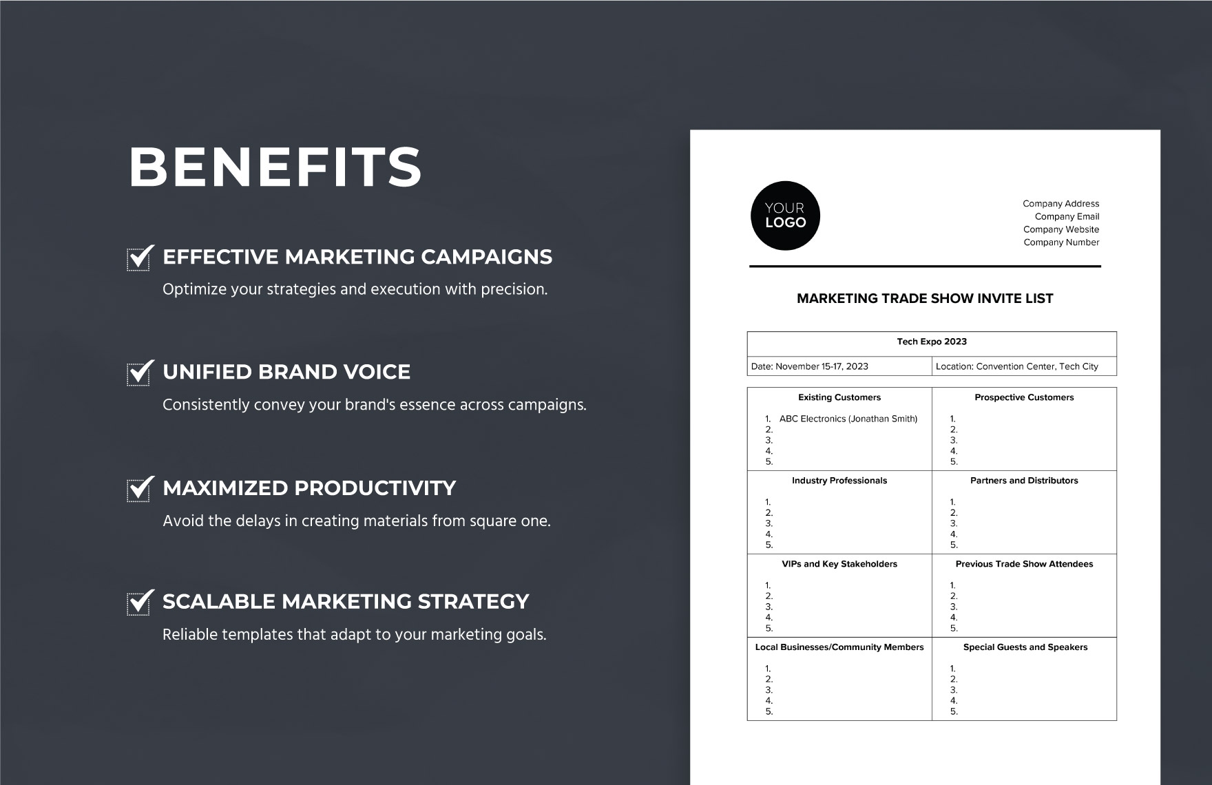 Marketing Trade Show Invite List Template In Word PDF Google Docs 