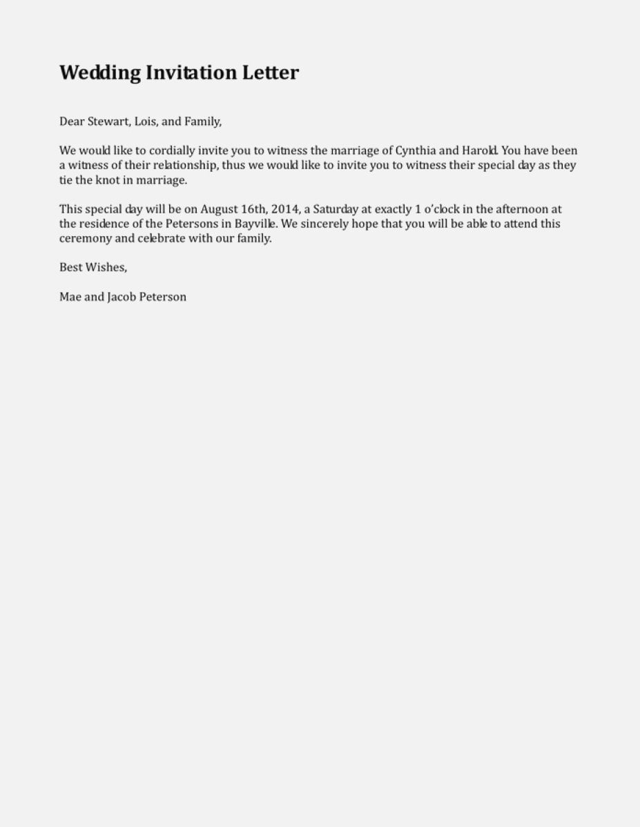 Marriage Invite Email