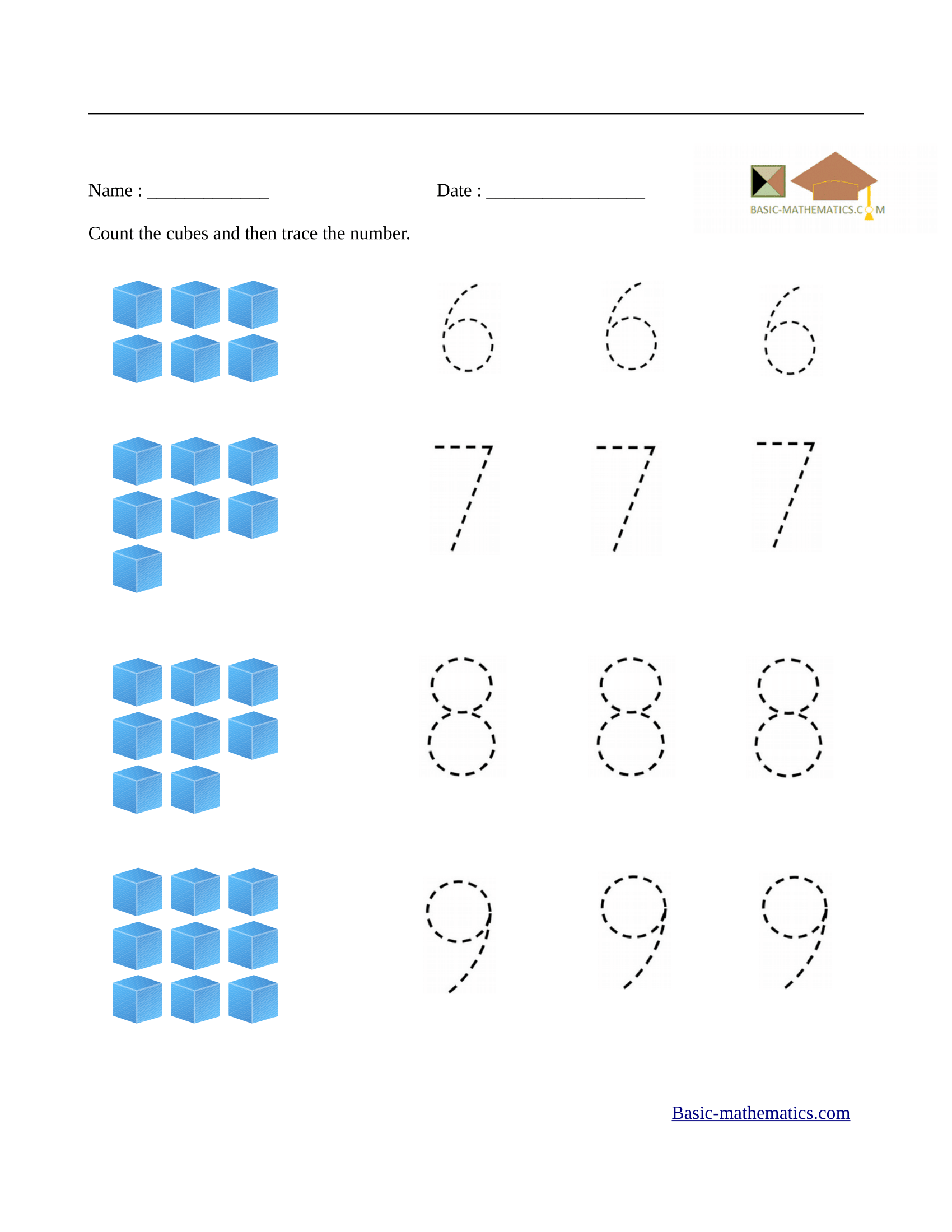 free kindergarten math worksheet
