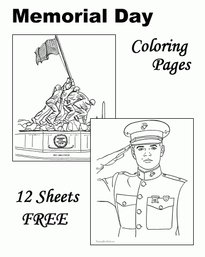 Memorial Day Coloring Worksheets Printable