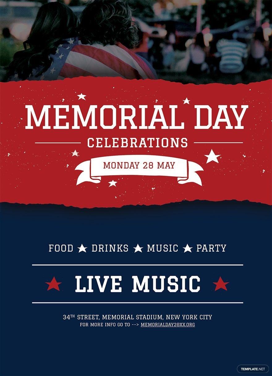 Memorial Day Invitation Template In PSD Word Publisher Download 