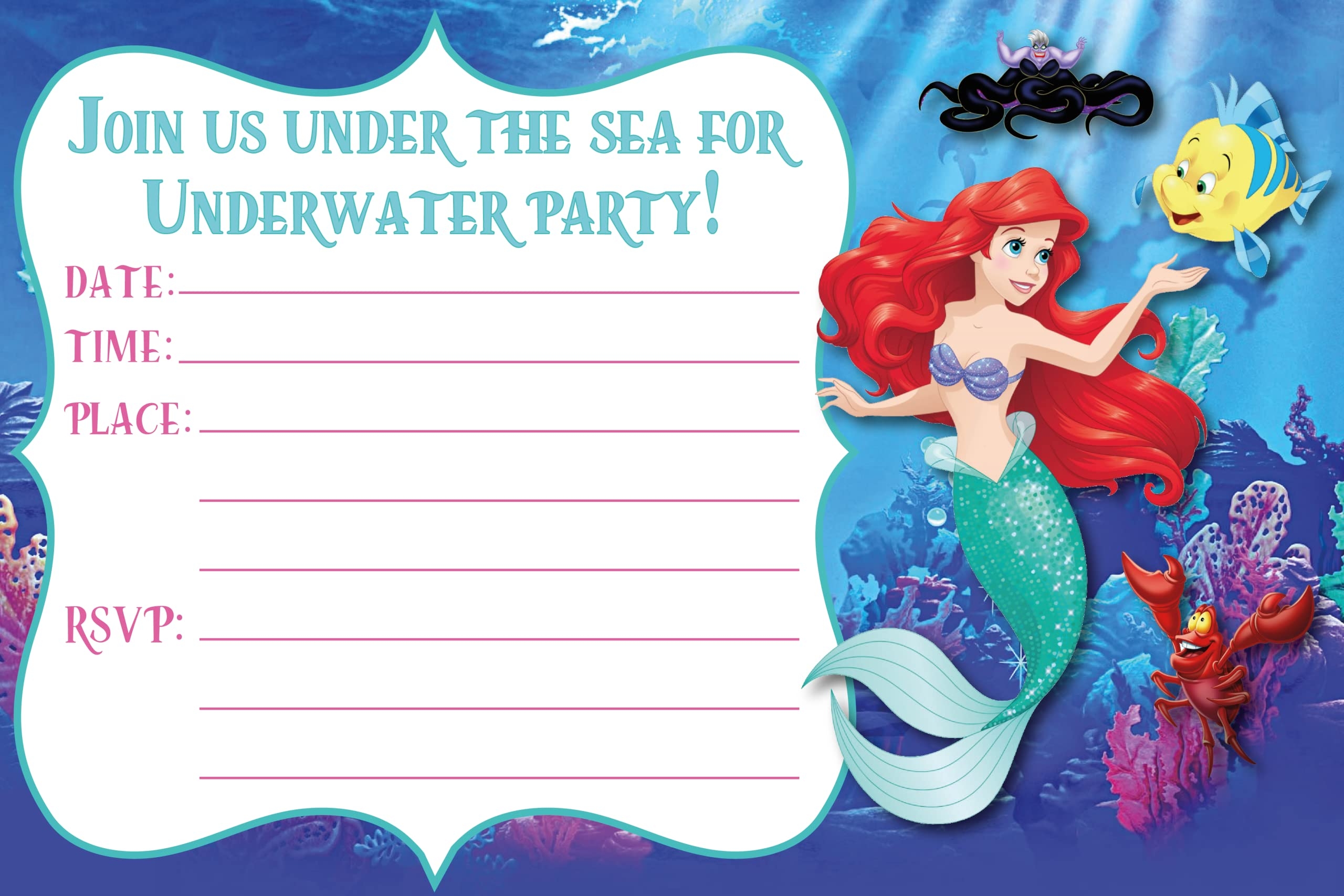 Mermaid Birthday Invitation Mermaid Invitation Mermaid My XXX Hot Girl