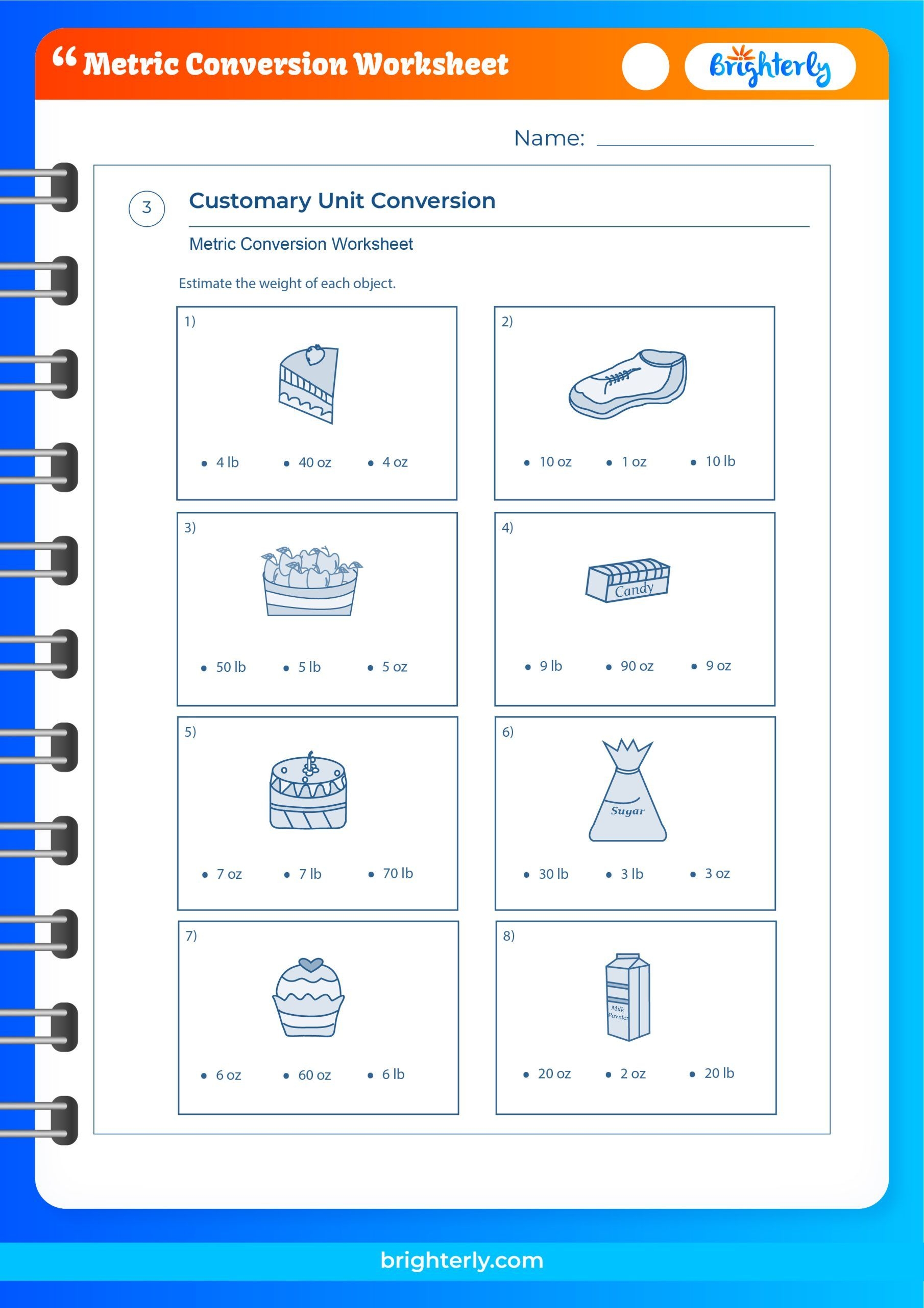 Metric Measurement Conversion Worksheets 99worksheets Riset