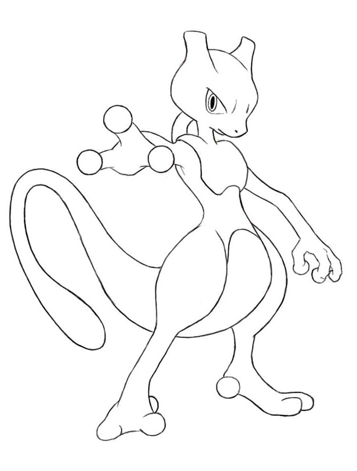 Mewtwo 12 Coloring Page Anime Coloring Pages