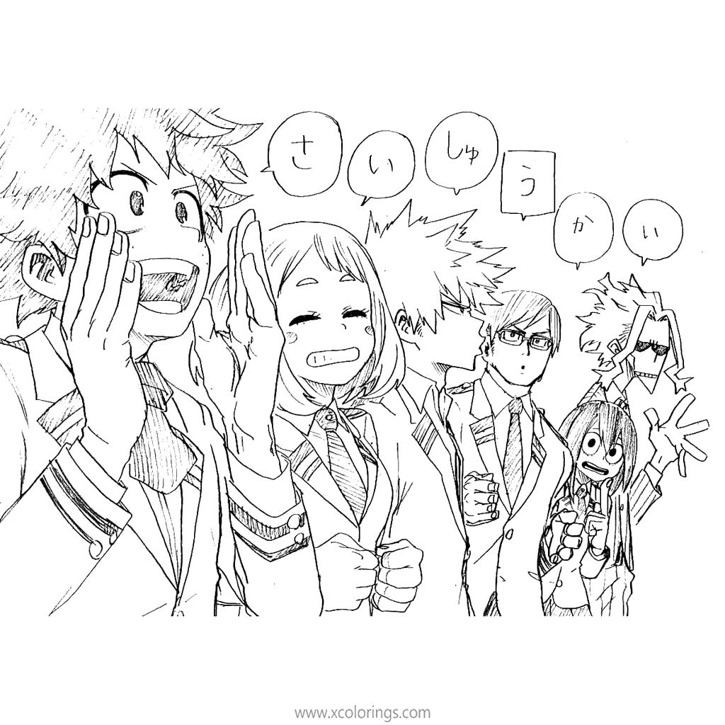Mha Coloring Pages Deku Coloring Pages