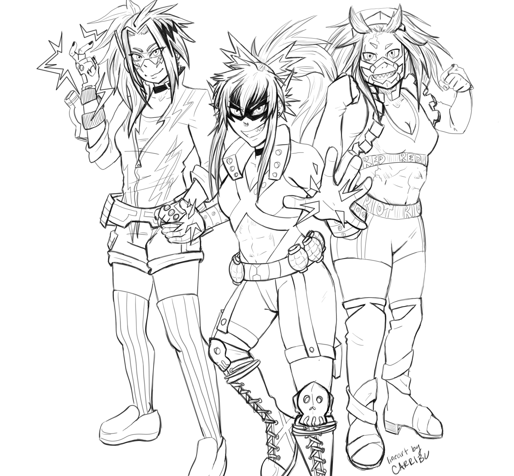 Mha Coloring Pages Denki Coloring Pages