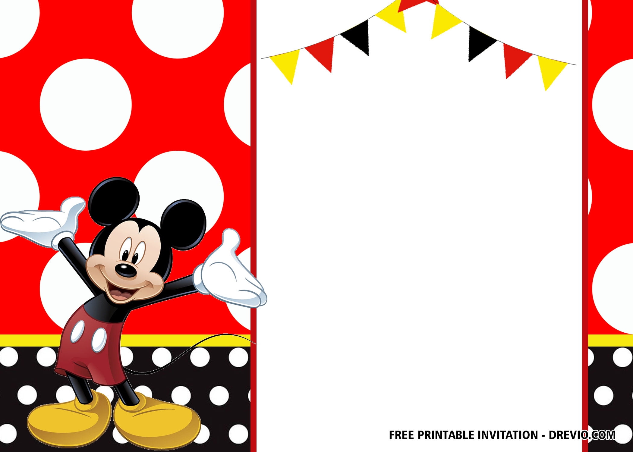 mickey mouse birthday invites templates