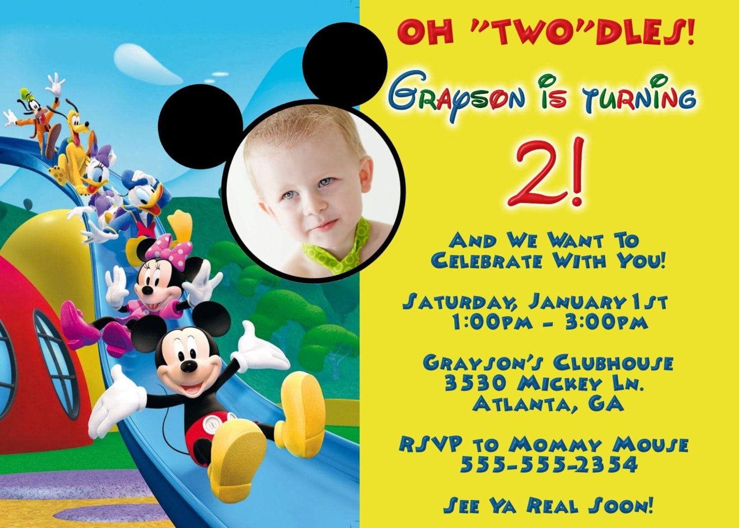 Mickey Mouse Clubhouse Invitations Template