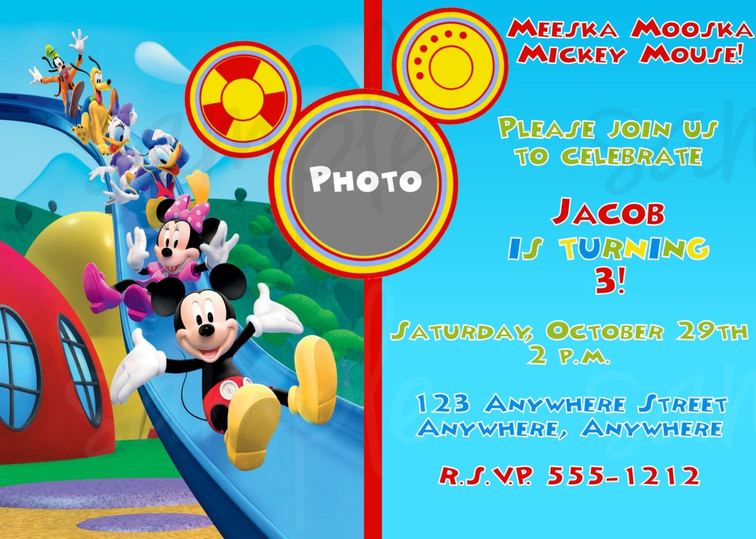 mickey mouse clubhouse invitations template