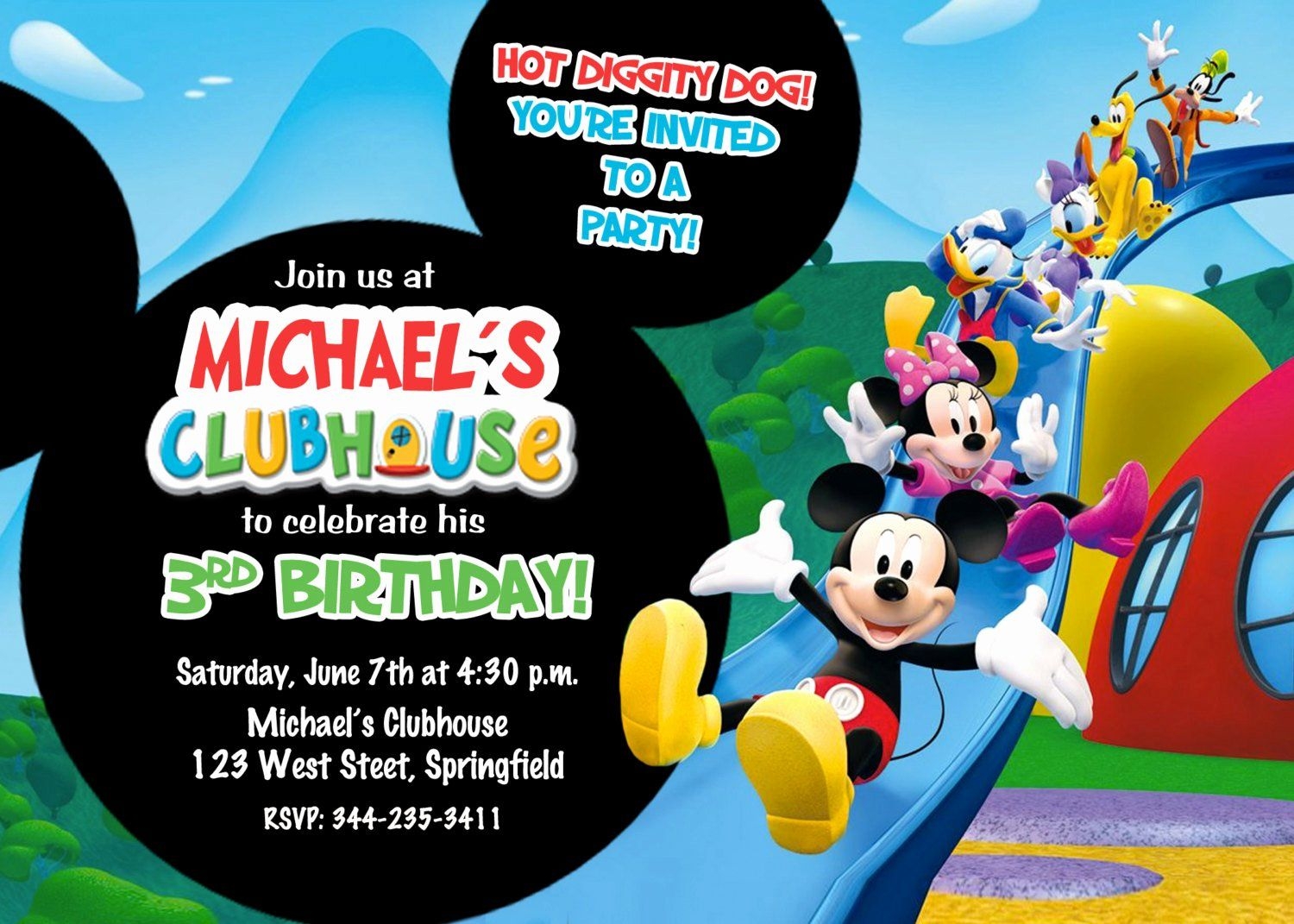 Mickey Mouse Clubhouse Invitations Template