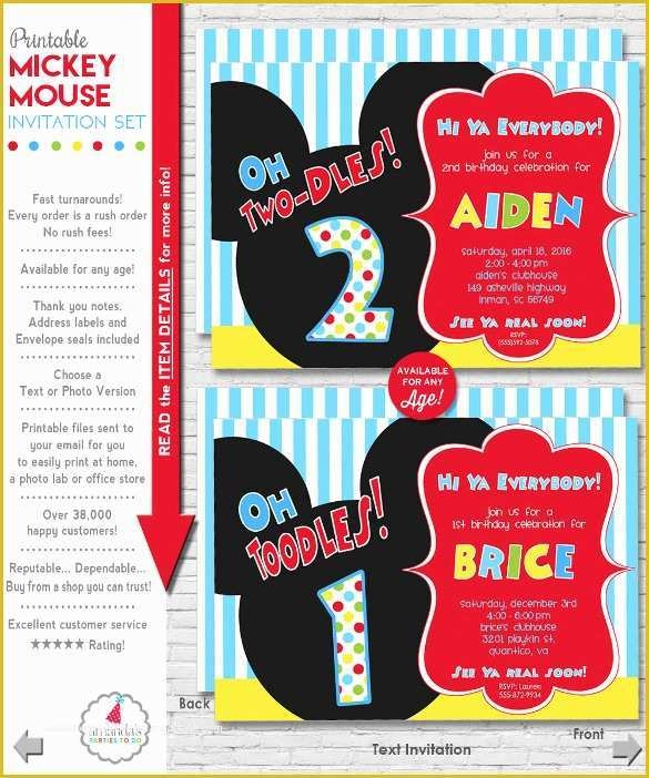 free mickey mouse invitation template