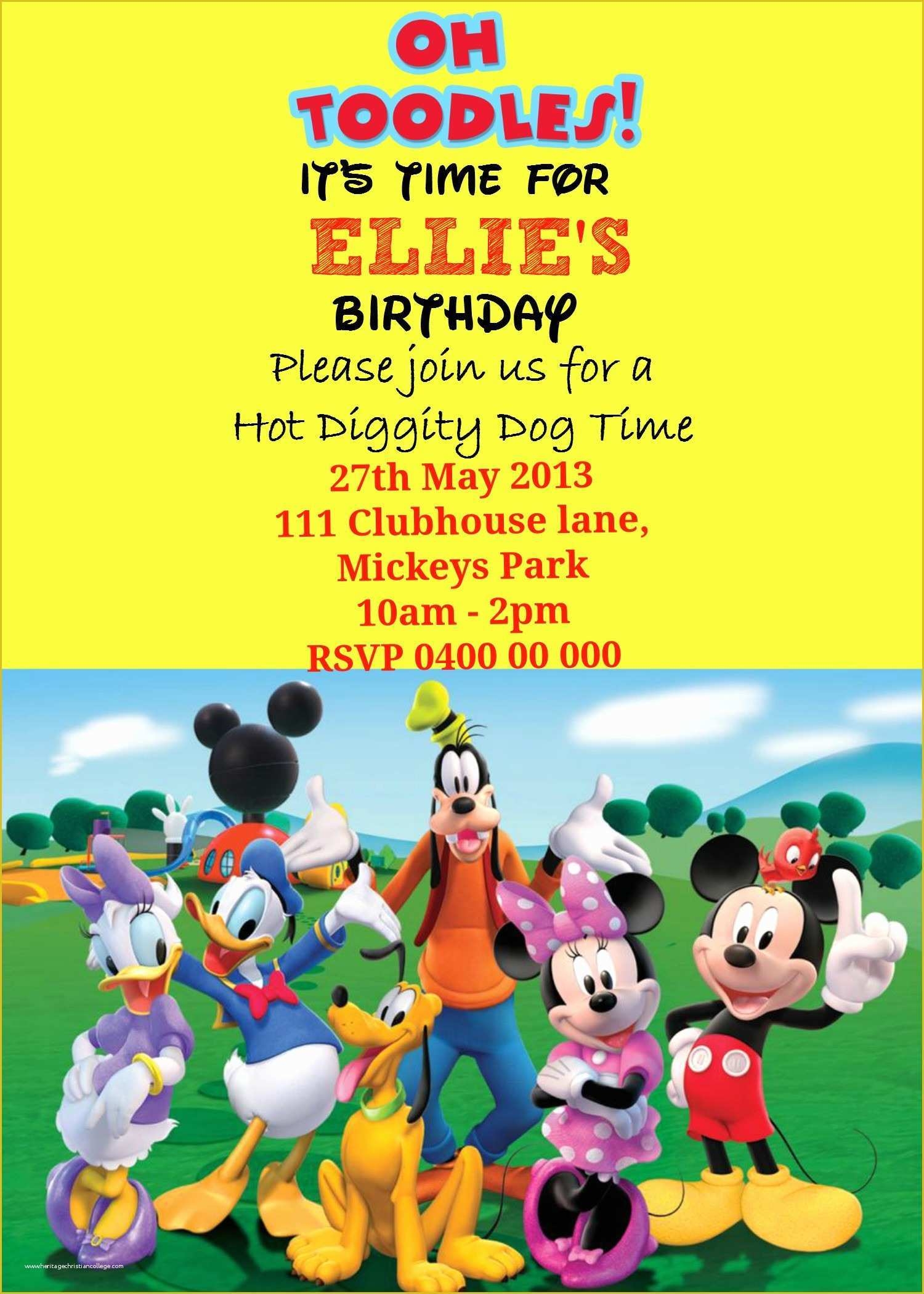 Mickey Mouse Invitation Template Free Download Of Mickey Mouse 