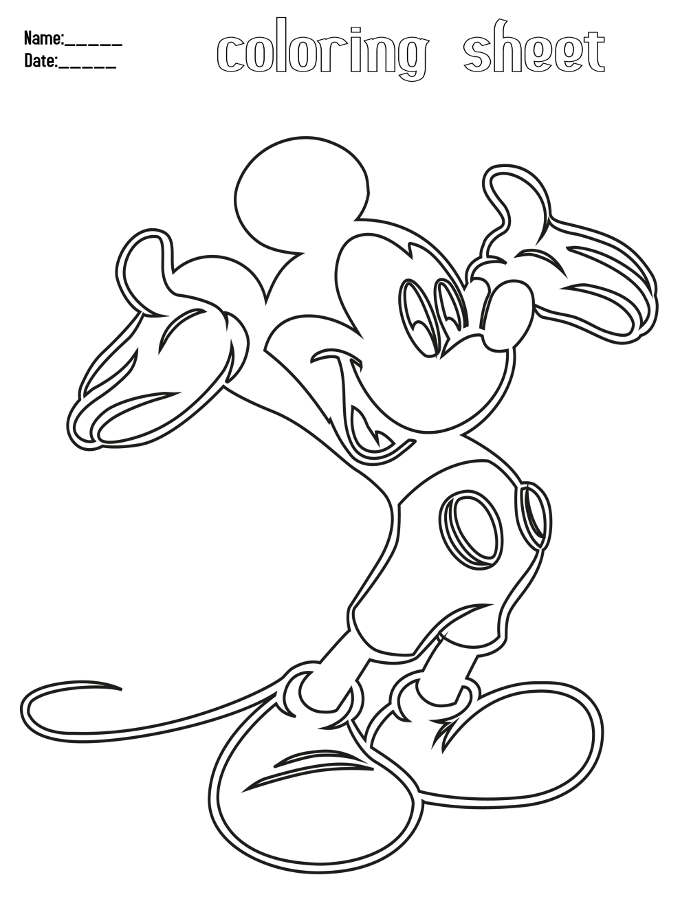 printable coloring pages mickey mouse