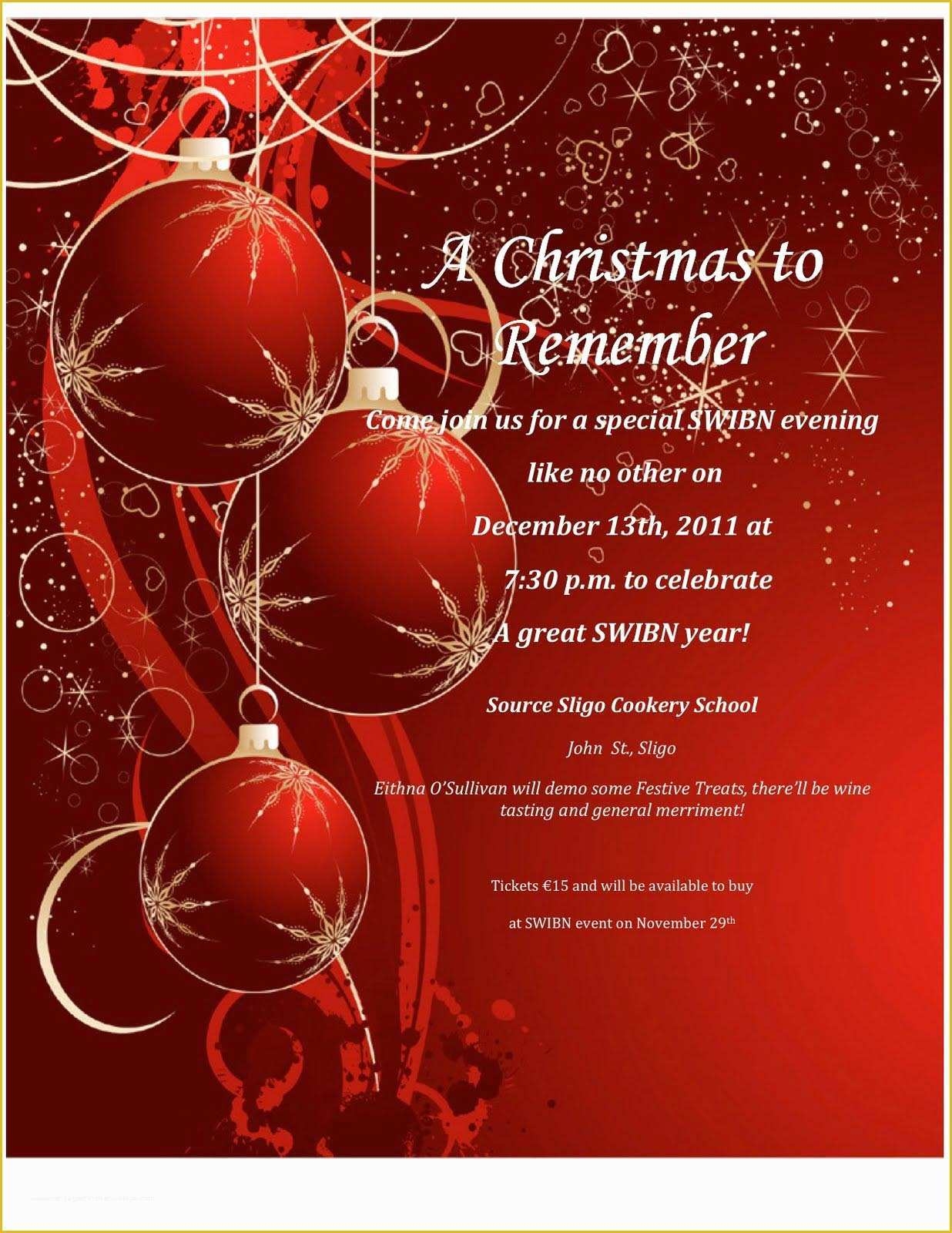 Microsoft Christmas Invitations Templates Free Of Free Editable 