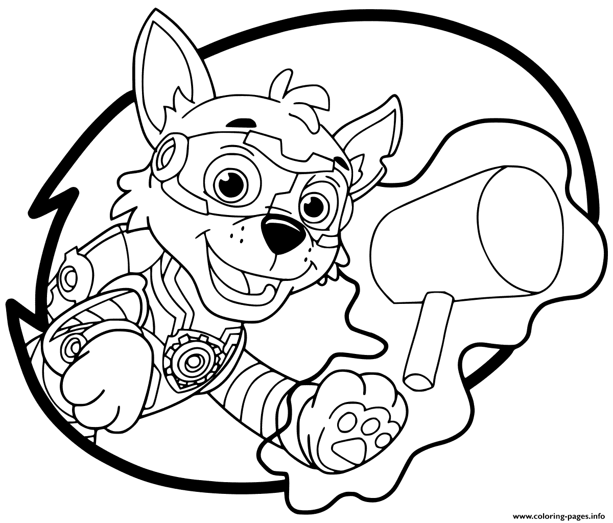 Mighty Pups Coloring Pages