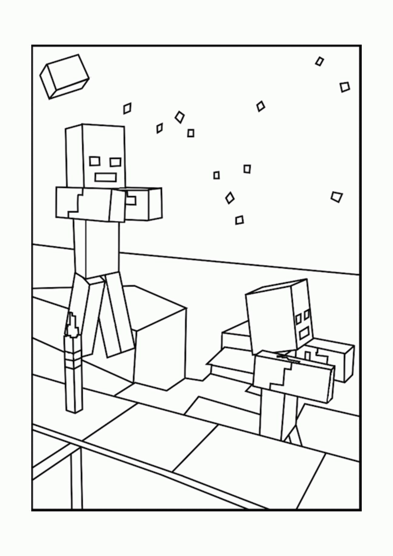 Free Minecraft Coloring Pages