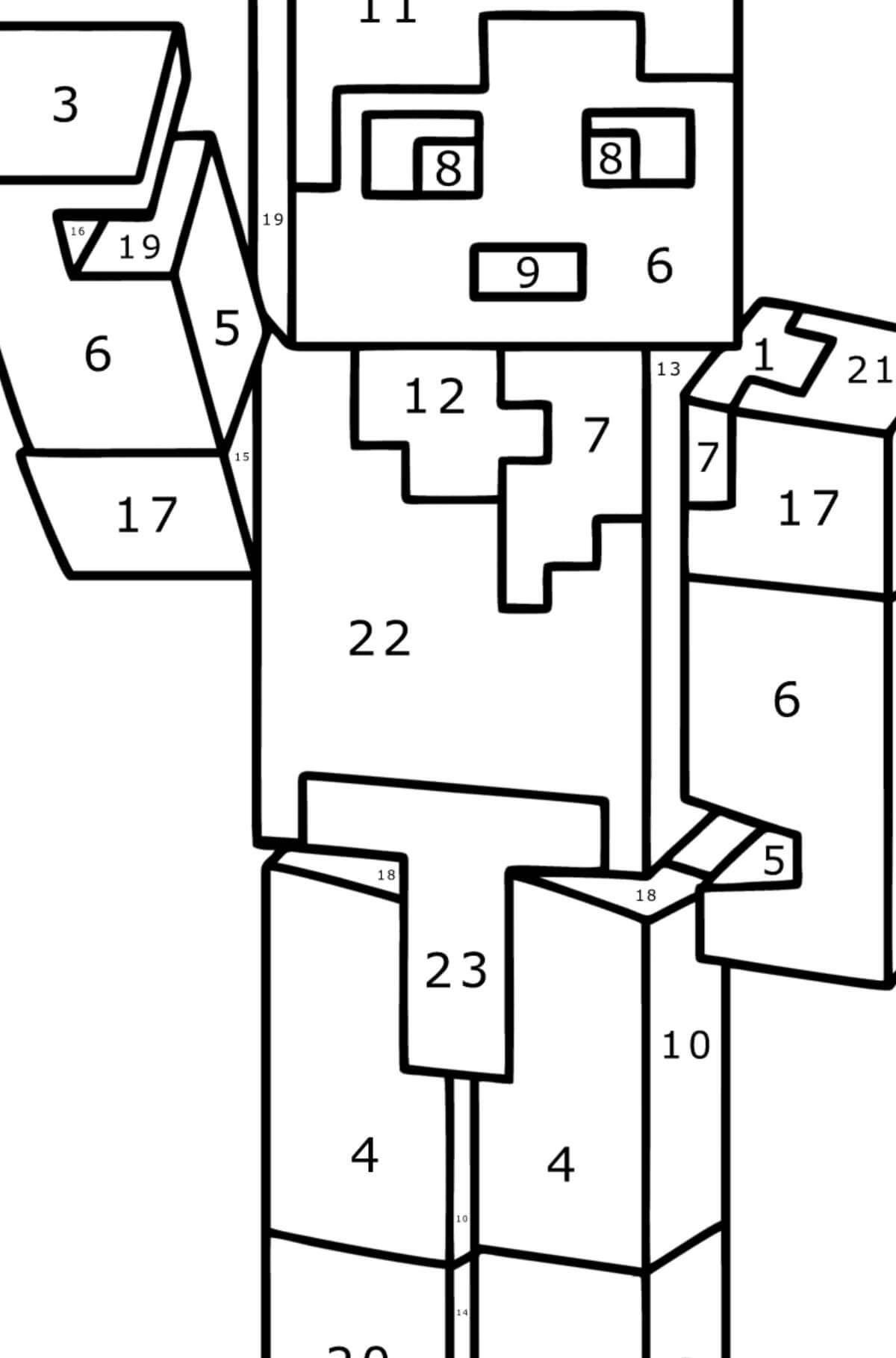 Minecraft Coloring Pages Color By Number At Webrexblog Blog
