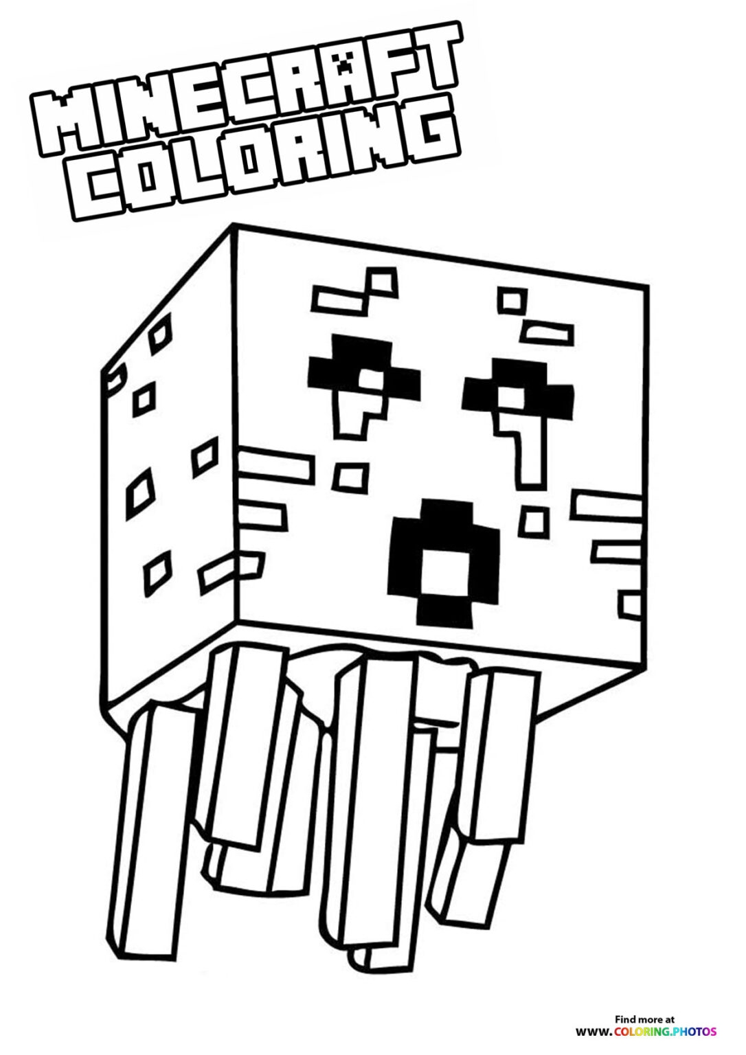 Minecraft Enemy Coloring Pages For Kids