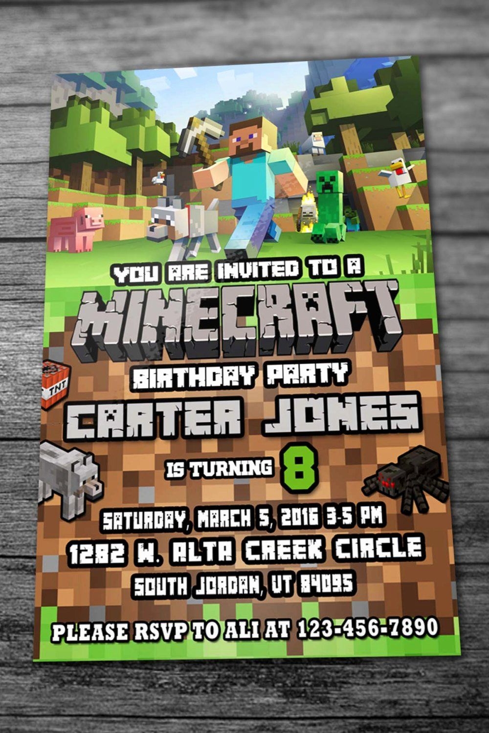 Minecraft Party Invitations Template Free In These Days Internet Is