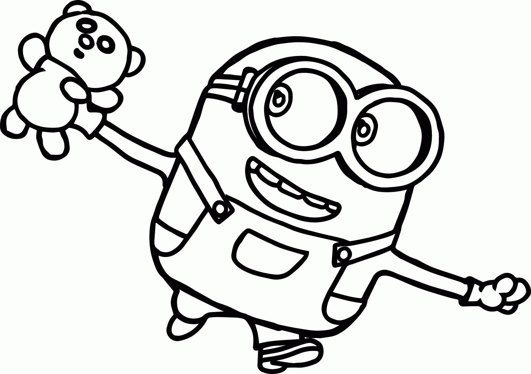 Minion Bob Coloring Page Free Printable Coloring Pages For Kids