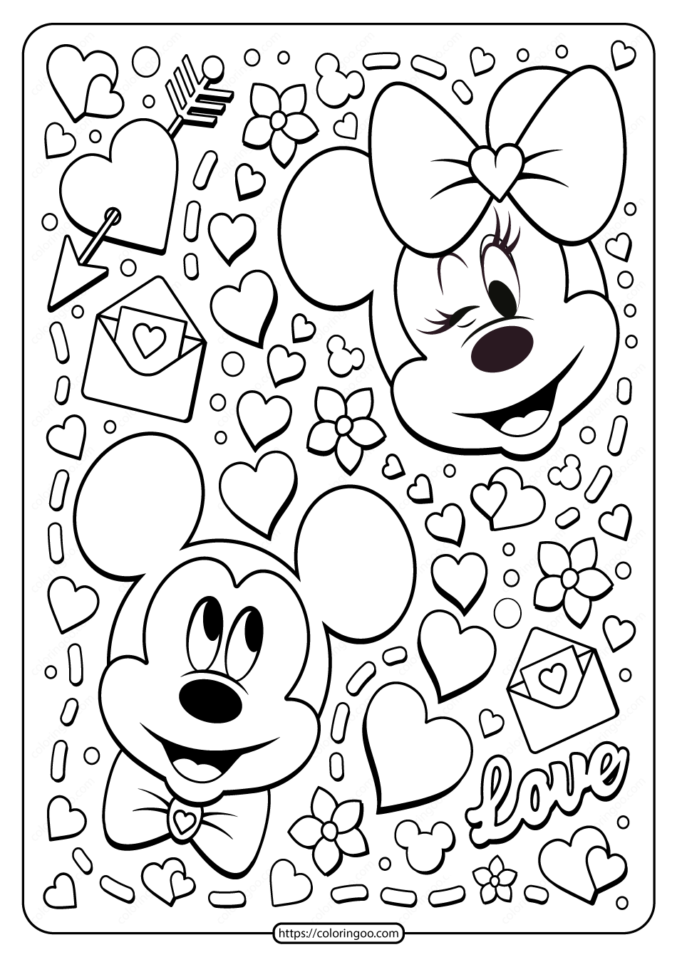 printable coloring pages minnie mouse