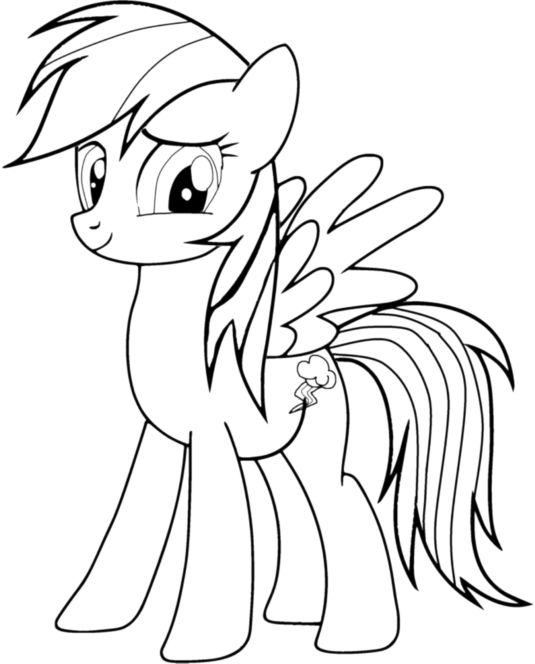 Mlp Coloring Pages Rainbow Dash Coloring Home