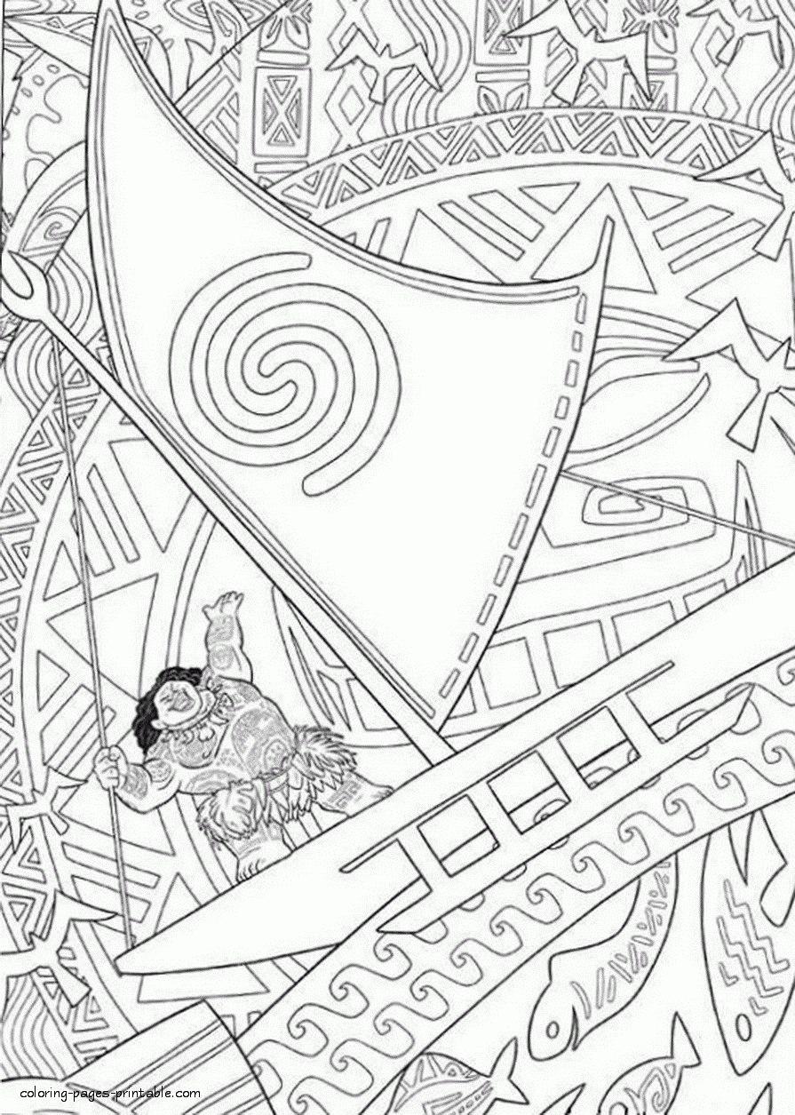 Moana Characters Colouring Pages COLORING PAGES PRINTABLE COM