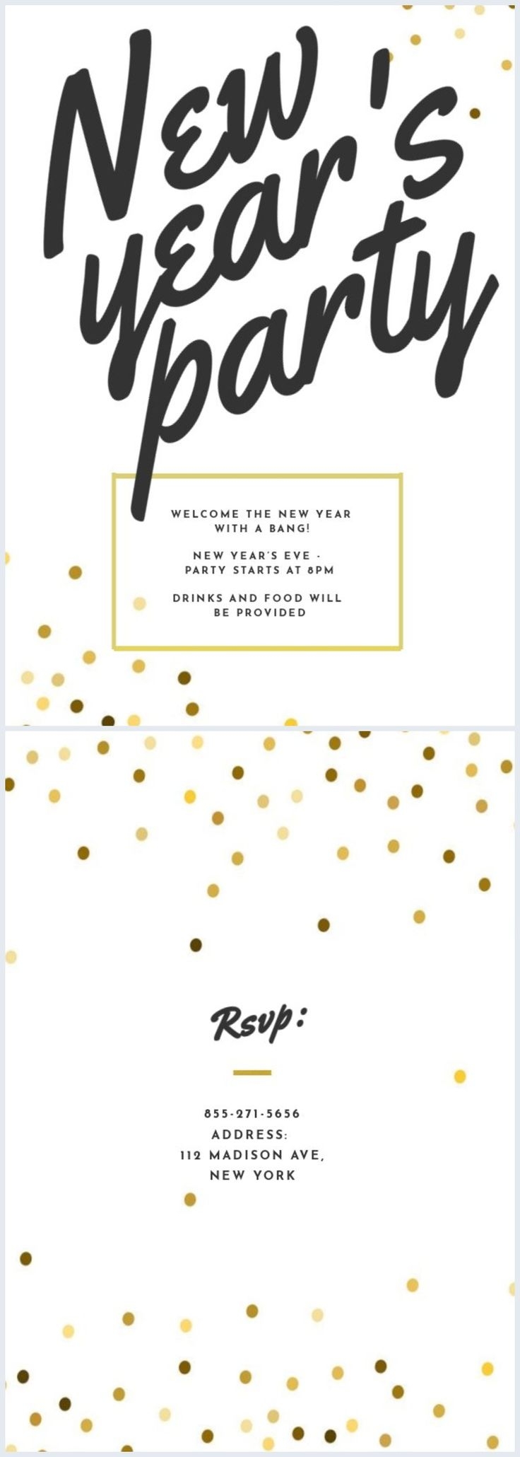 Modern New Year s Eve Party Invite Template Party Invite Template 
