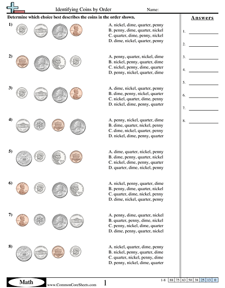 Money Id Worksheets