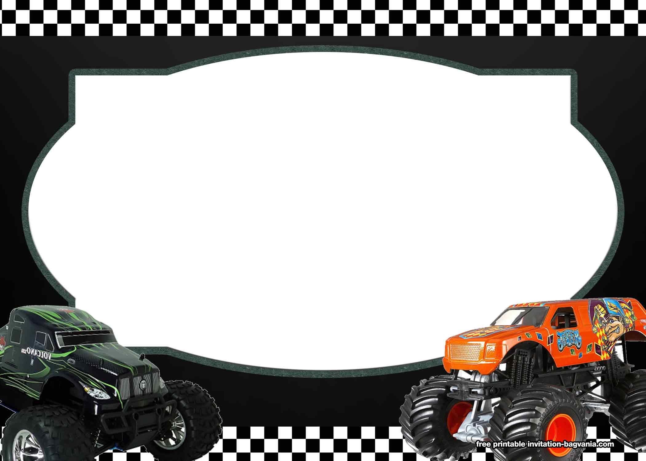 monster jam invitation template