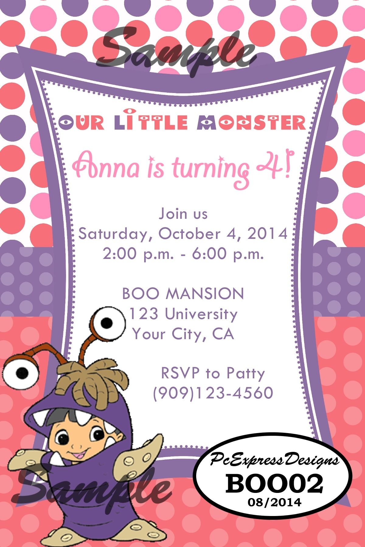 Monsters Inc Invitation Template Dev onallcylinders
