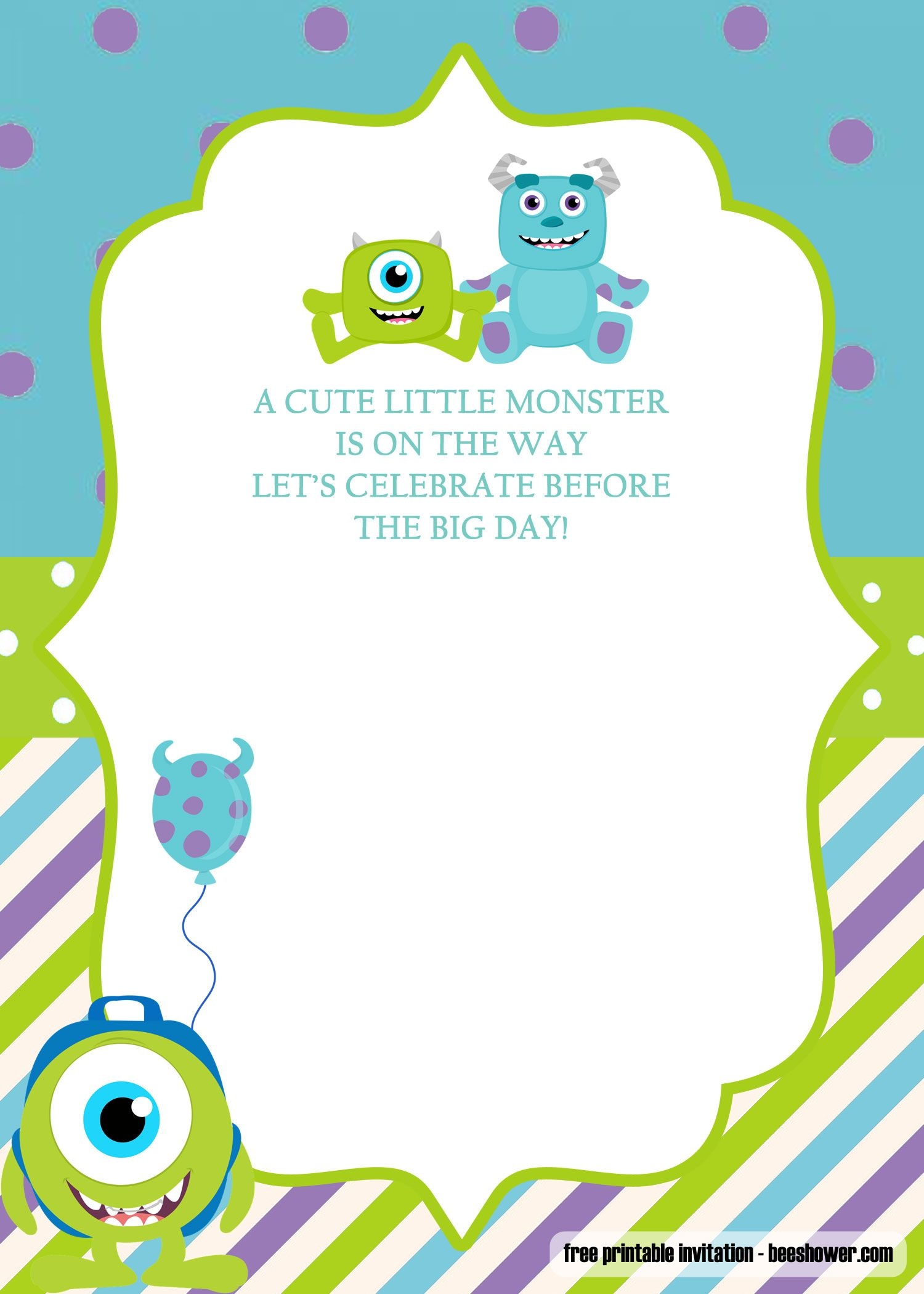 Monsters Inc Invitations Templates Dev onallcylinders