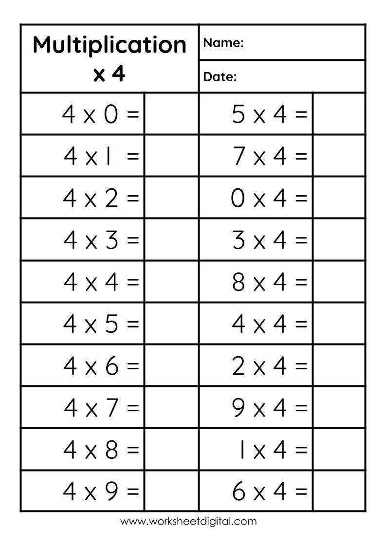 math multiplication worksheet