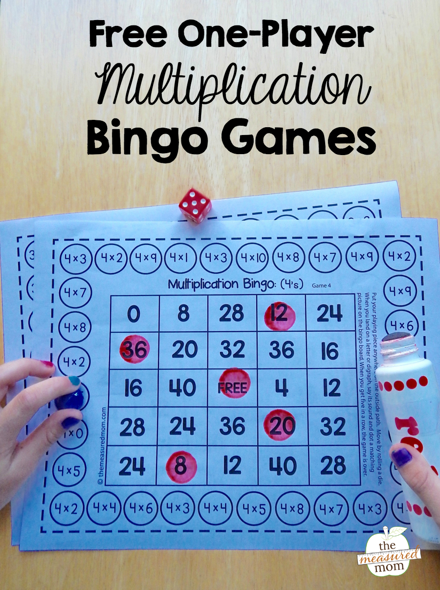 multiplication bingo cards free printable