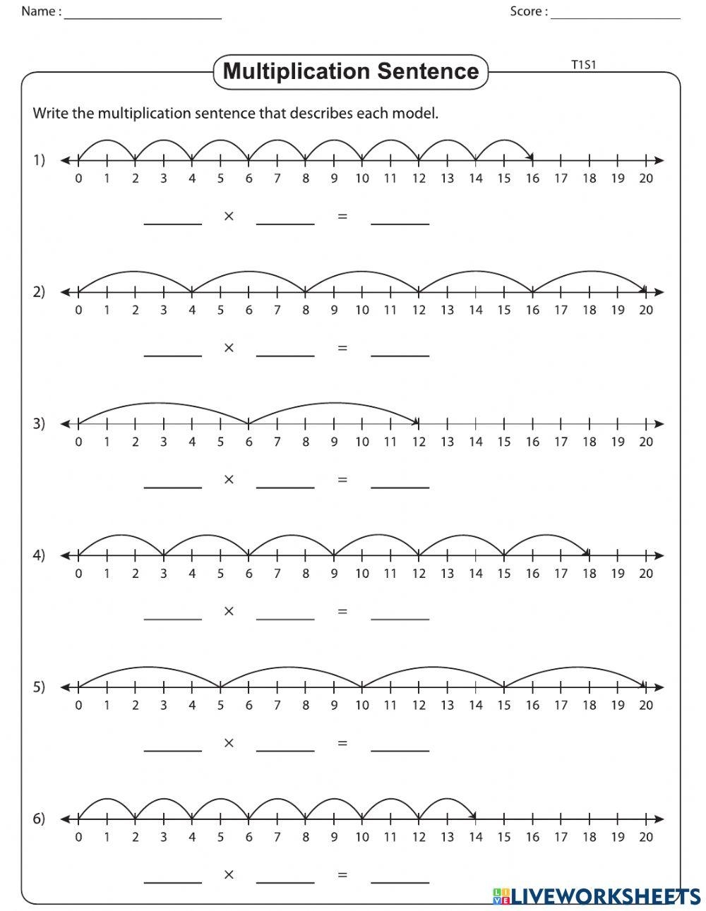 number line worksheet