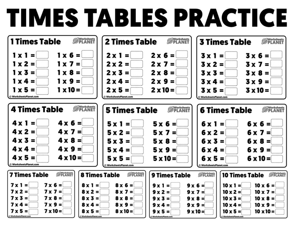 multiplication by 9 worksheets