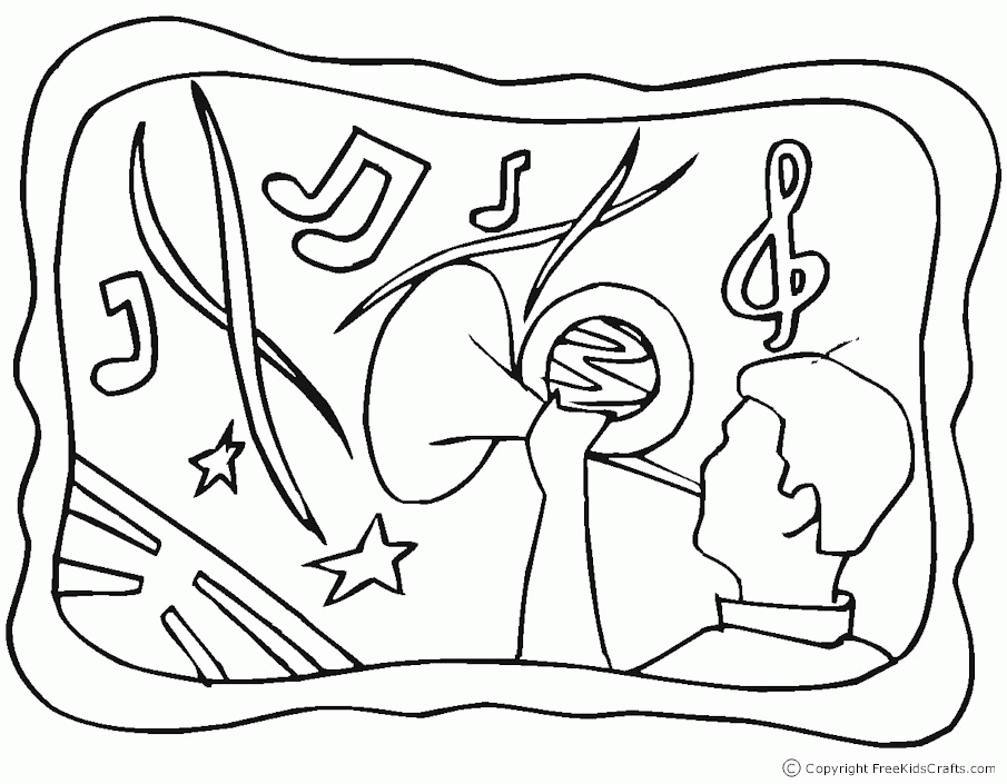 music coloring worksheets