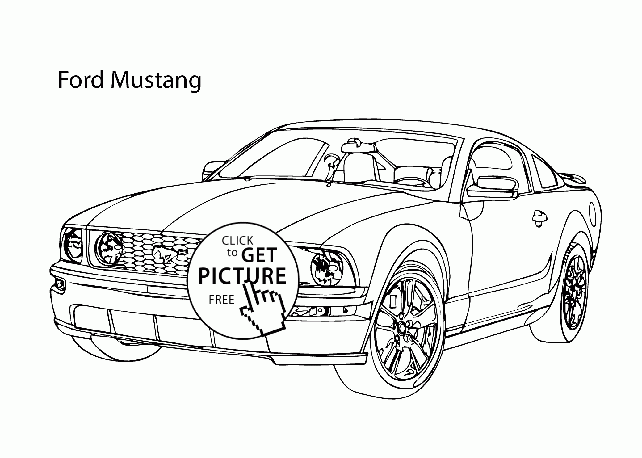 Mustang Car Coloring Pages Free Coloring Home