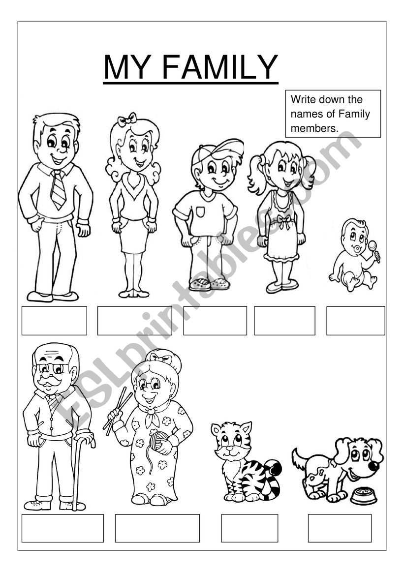 printable my family worksheet pdf