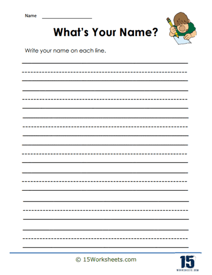Name Writing Worksheets 15 Worksheets Worksheets Library