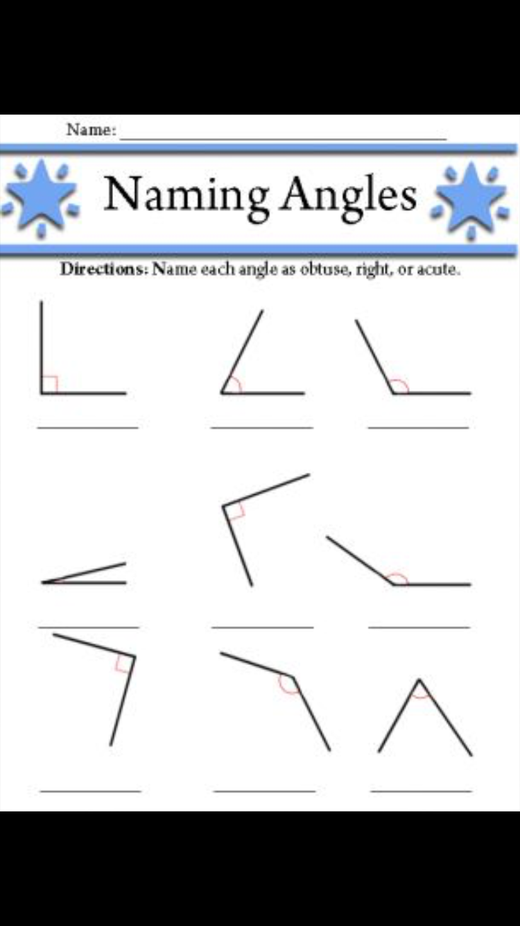 Naming Angles Worksheet Grade 6 Askworksheet