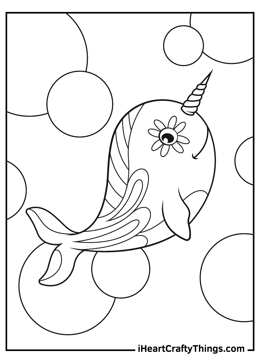 Narwhal Coloring Page