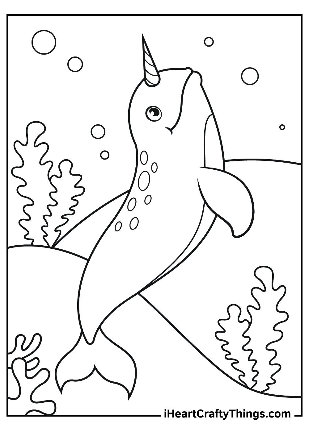 Narwhal Coloring Page
