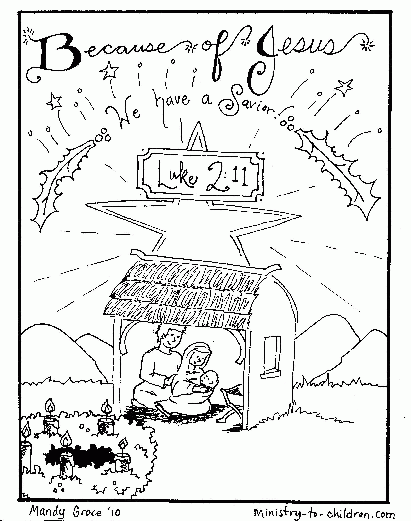 Nativity Coloring Pages