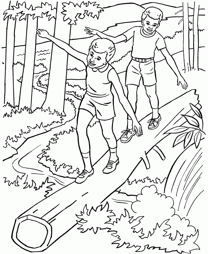 Nature Scenes Coloring Pages Coloring Home